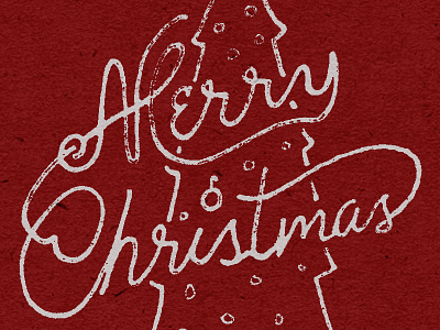 Merry Christmas Everyone!!!! handlettering pen and ink stamp typography