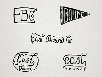 East Bound Co. - Branding concepts branding hand drawn illustration micron pen and ink skull