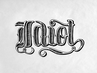 Idiot... black letter hand drawn hand lettering idiot lettering micron pen pen and ink script