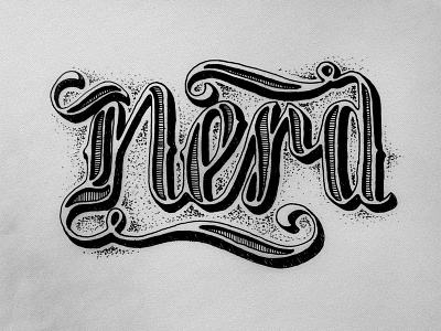 Nerd... design hand drawn illustration lettering micron pen and ink resume script