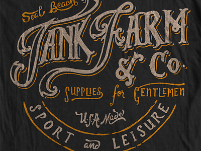 TankFarm & Co. - Signature Tee hand lettering lettering screen printing t shirt design typography vintage