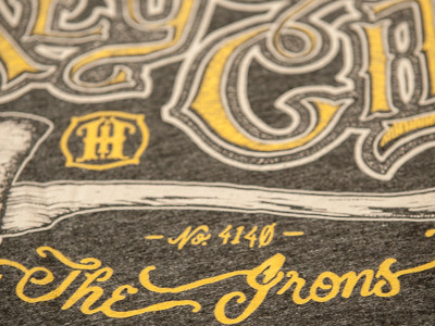 The Irons for Hook & Irons Clothing Co. hand lettering lettering t shirt design typography vintage