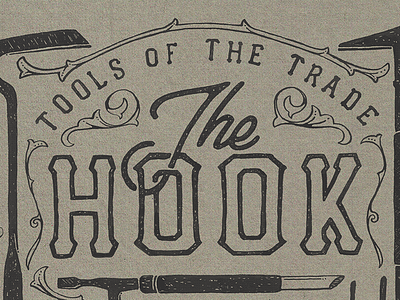 The Hook Poster hand drawn hand lettering hook irons co. t-shirt design