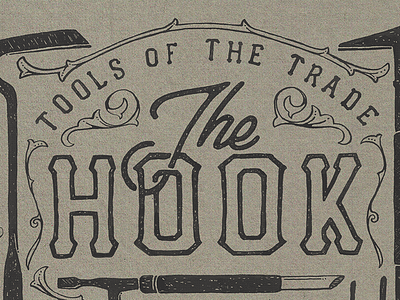 The Hook Poster hand drawn hand lettering hook irons co. t shirt design