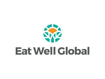 Eat Well Global Brand Identity health iconography logo logomark nutrition