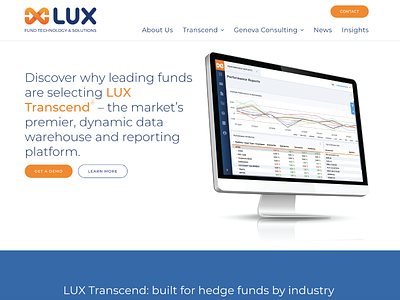 Lux FTS website finance financial identity logo web design website