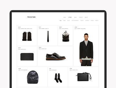 Tristan website web design