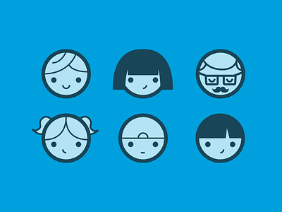 Smilies characters illustration kawaii smilies vector