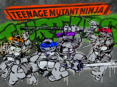 graffiTMNT graffiti threadless tmnt turtles