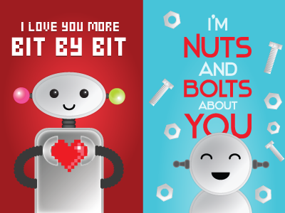Happy Valentine's Day piikea st. robot valentine