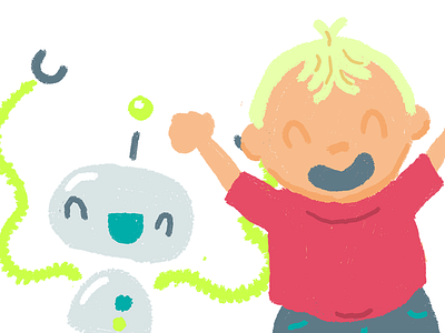 Botbot illustration robot toddler