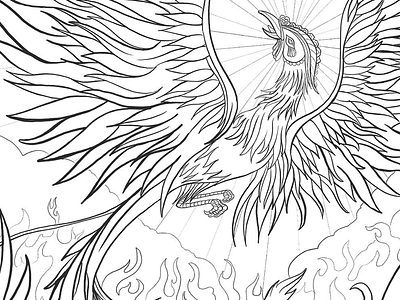 Phoenix Coloring Page adult coloring page coloring phoenix