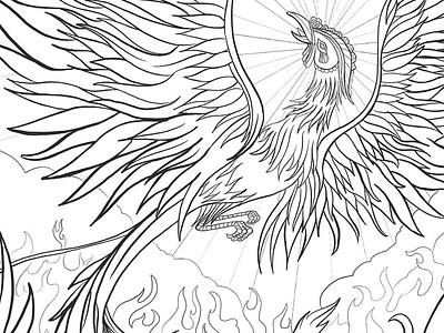 Phoenix Coloring Page