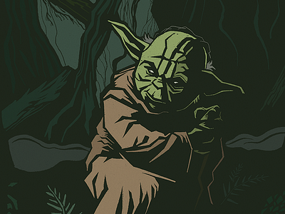 There Is No Try empire strikes back illustration print quote yoda