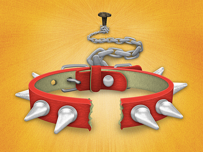 Off the Chain chain collar dog illustration photoshop spike