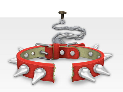 Off the Chain 2 chain collar dog illustration photoshop spike