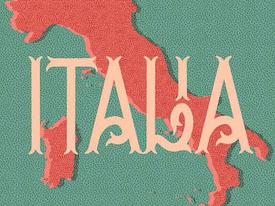 Italia decorative decorative type geography hand lettering italia italian italy travel