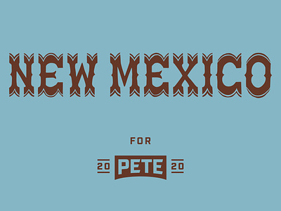 New Mexico 2020 campaign campaign design hand lettering lettering mayor pete new mexico presidential usa