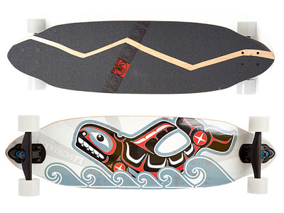 Bodyglove Skate Longboard Design graphic design illustrator longboard print design product design skate waves