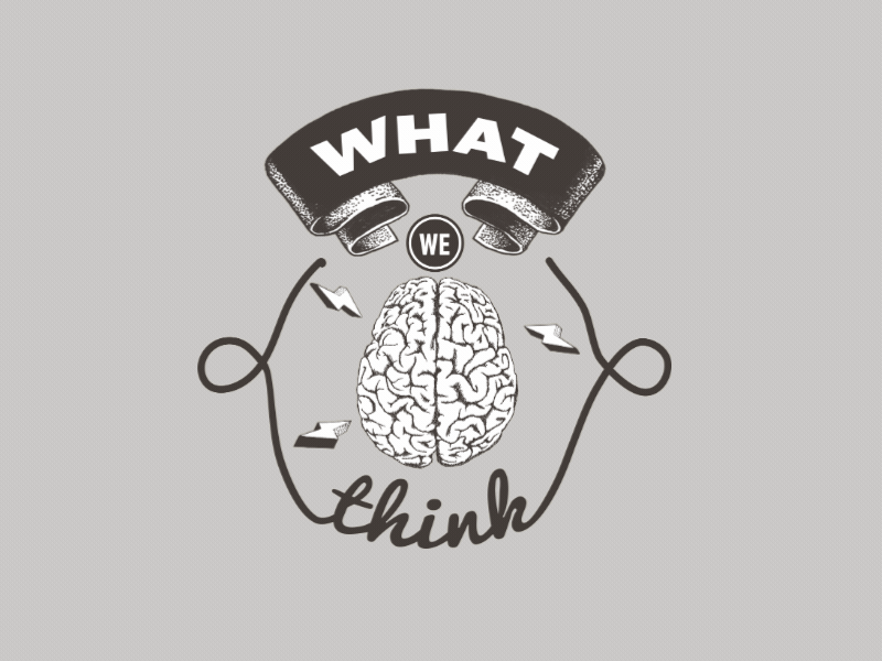 What We Think - Parallax illustration banner brain illustration lightning bolts parallax