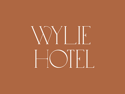 Wylie Hotel branding design flat hotel logo typography