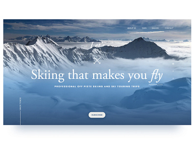 Skiing adobe xd landing page ski skiing snow ui web design website winter winter sports