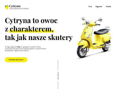 Cytryna desktop design landing page ui web design