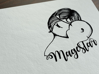 Magestar - Black version branding design icon identidade visual illustration logo typography vector watercolor logo