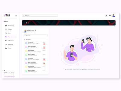 Dashboard Chat - IT Company chat chat dashboard chat ui dashboard dashboard business dashboard it dashboard ui graphic design illustration messages people chatting ui ui ux