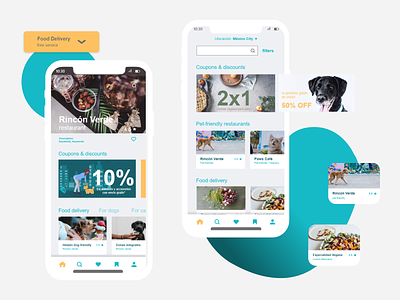 Pet-friendly food delivery ux (case study) app app design branding design digital layout product design ui ui design ux ux design visual design web
