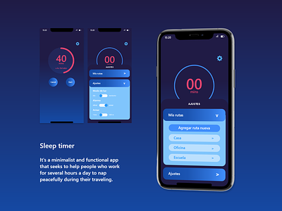Sleep timer | UX Design project app design application interaction design interactive design mobile app design mobile design mobile ui product design ui ux ui design ux design visual design