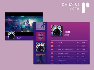 Daily UI Challenge #009 - Music Player app dailyui design digital illustration logo ui ui design ux web