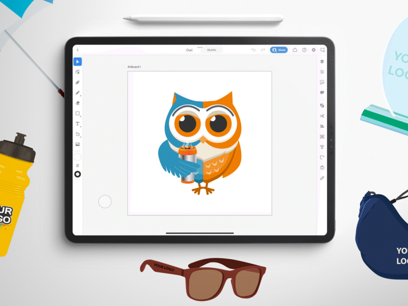 Owl mascot animation brand character illustration mascot design