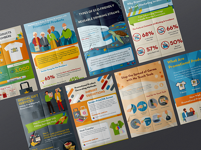 Infographics for promo products company data visualization graphic design illustration infographics