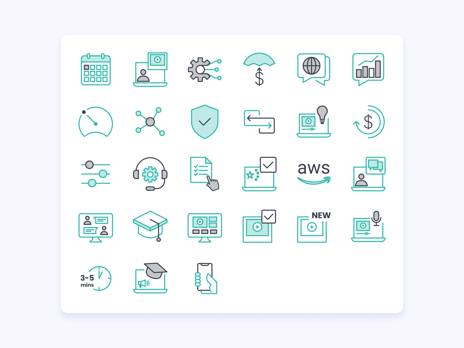 Marketing materials icons by UpVectory on Dribbble
