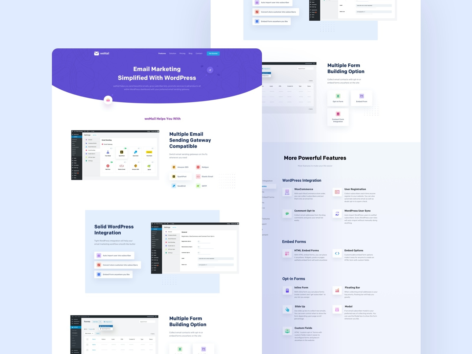 Features Page Design of weMail by Ashraf Hossain for weDevs on Dribbble