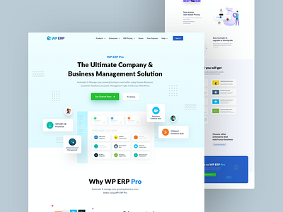 ERP PRO Design accounting cool crm design erp frontend heading homepage hr hrm illustration latest pricing ui user ux website wp