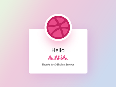 Hello Dribbble! debut dribbble first invitation invite shot simply thanks