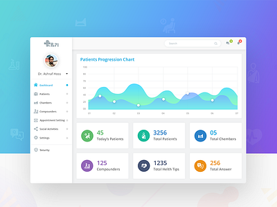 Doctor Panel admin color dashboard design doctor panel recent ui ux