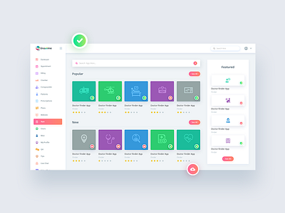 Doctor Panel Apps app cool creative dashboard doctor icon modern panel recent ui ux