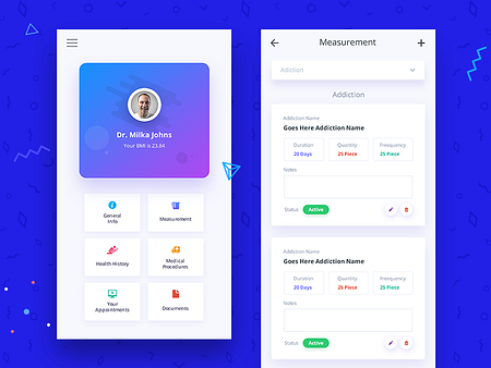 Health Profile App by Ashraf Hossain on Dribbble