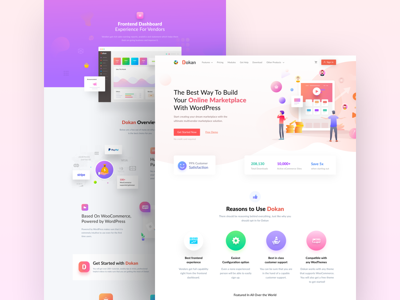 Dokan Website Design by Ashraf Hossain for weDevs on Dribbble