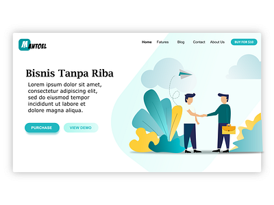 Landing Page Dribble app design flat illustration illustrator ui ux vector web website