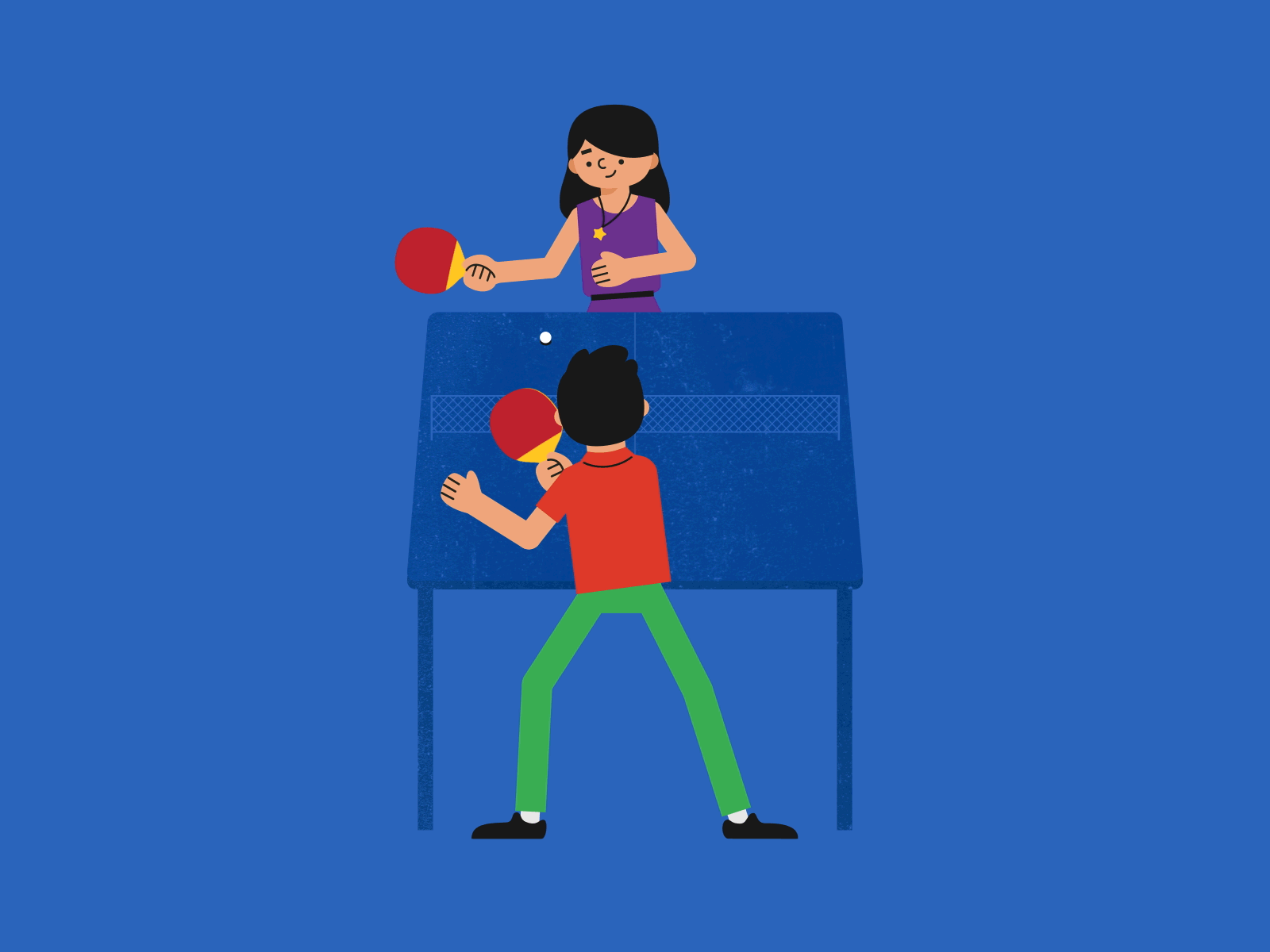 table tennis character animation illustration ping pong sports table tennis