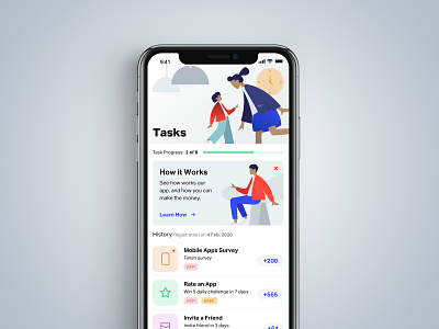 Task App app app design clear design illustration interface ios money task task management ui ux
