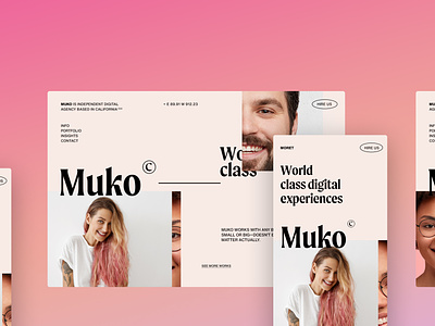 Muko - Digital Agency agency agency website concept design digital homepage interface landing ui web web design webdesign website