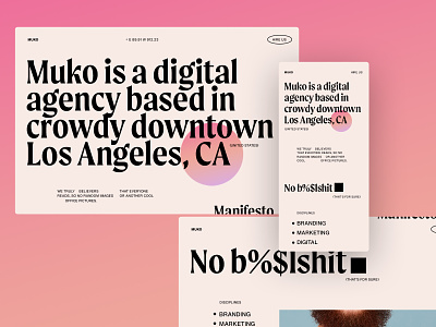 Muko - Digital Agency agency branding design homepage interface studio ui ux web webdesign website
