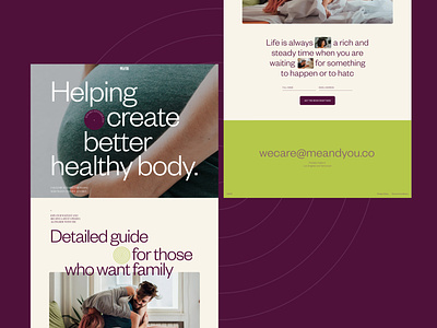 Me&You design graphic design healthy interface landing landing page startup ui ux web web design wellness