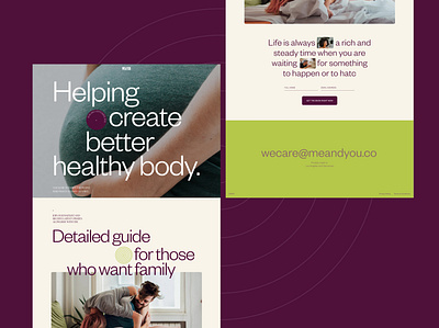 Me&You design graphic design healthy interface landing landing page startup ui ux web web design wellness