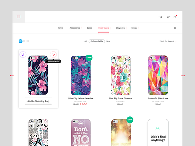 Store for Phone Cases case clear design ecommerce flat iphone mobile shop simple store ui ux
